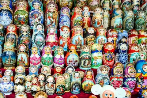 Russian nesting dolls Stock Photos