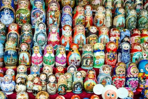 Russian nesting dolls Stock Photos
