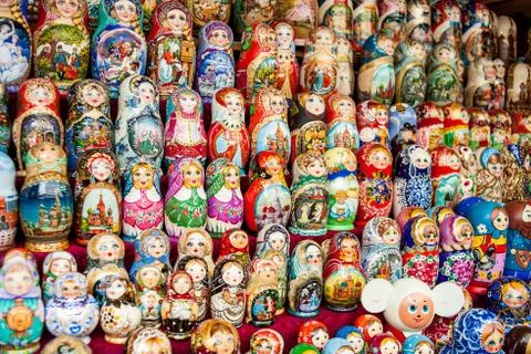 Russian nesting dolls Stock Photos