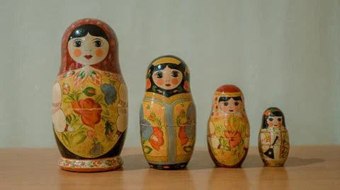 Russian nesting dolls Stock Photos