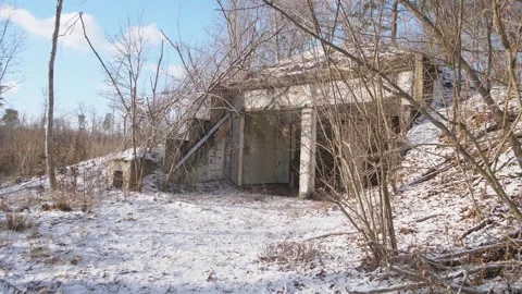 Russian nuclear ballistic missile bunker from the Cold War between the USSR and Vídeos de archivo 295635286