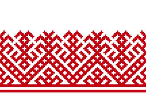 Russian old embroidery and pattern Stock Illustration
