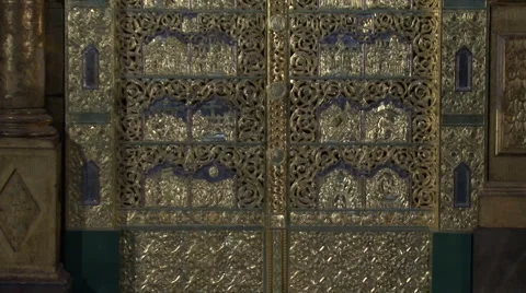 Russian Orthodox altar gates 스톡 동영상 44095087