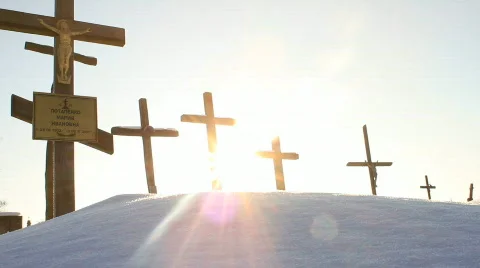Russian Orthodox cross Video stock 743700