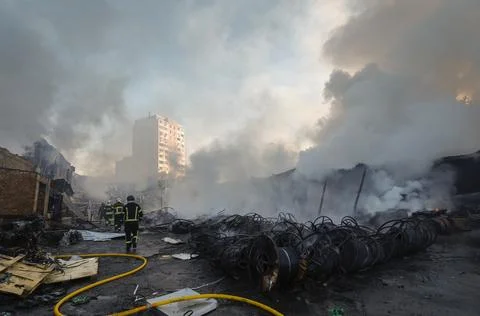 Russian overnight attack kills at least two in Kyiv, Ukraine - 08 Sep 2026 Stock Photos