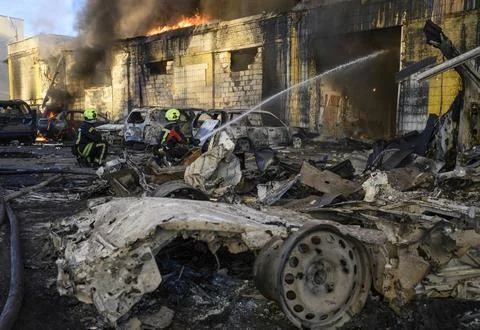 Russian overnight attack kills at least two in Kyiv, Ukraine - 08 Sep 2026 Stock Photos
