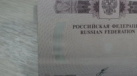 Russian passport Stock Footage 56558804