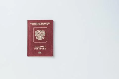 Russian passport on white background isolate Stock Photos