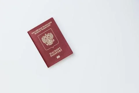 Russian passport on white background isolate Stock Photos