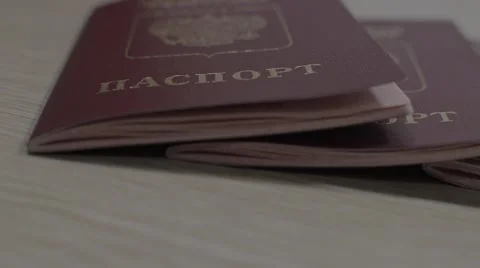 Russian passports Stock Footage 56558989