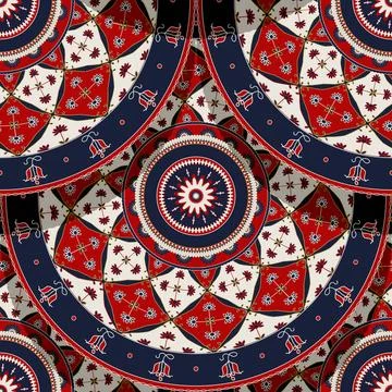Russian pattern Russian tile, background decorative seamless pattern Copyr... Foto stock