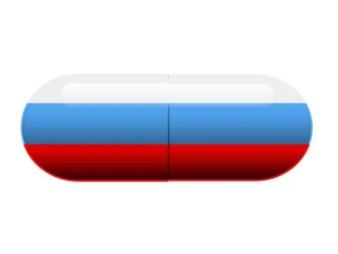 Russian Pill Stock Illustration