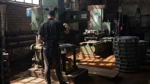 Russian prisoners in prison work hard work Stock Footage 121503278