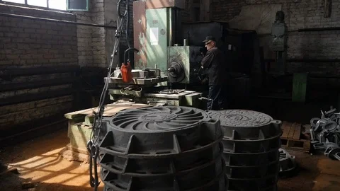 Russian prisoners in prison work hard work Stock Footage 121503376