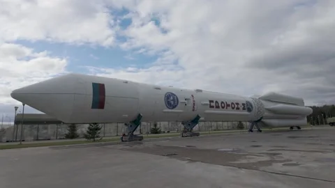 Russian Proton-M space rocket at Patriot Park in Kubinka Russia Video stock 339247091