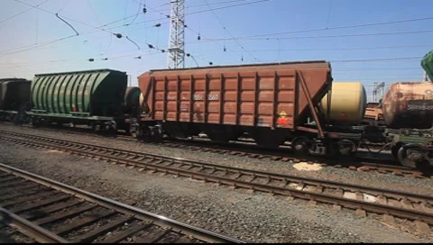 Russian Railway Yard Video stock 8089851