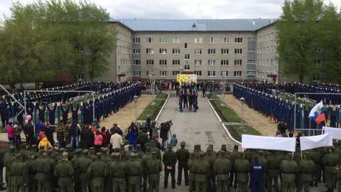 Russian Record for Mass Pull-Ups, Tumen, Russia - 11 May 2018 Video stock 205238539