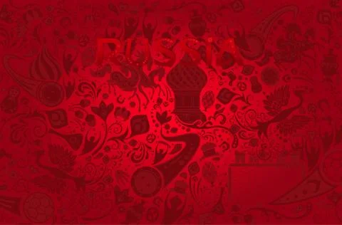 Russian red background, vector illustration Stock-Illustration