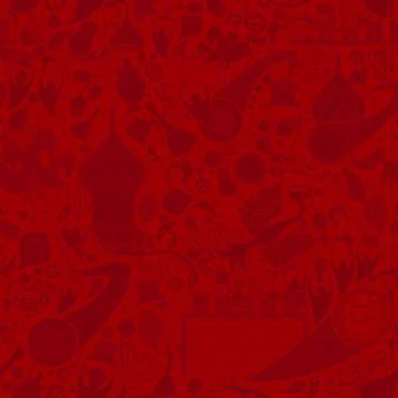 Russian red seamless pattern, vector illustration Stock-Illustration