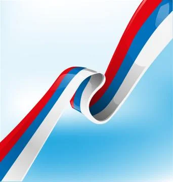 Russian ribbon flag on background Stock Illustration