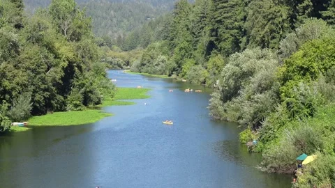 Russian River - Guernville, CA Stock Footage 213135110