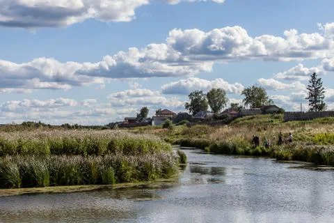 Russian river Stock Photos