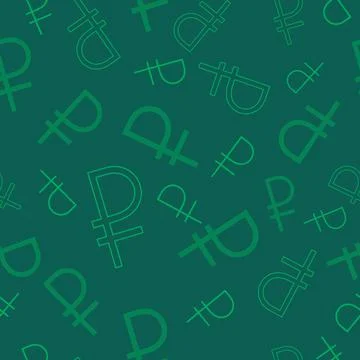 Russian rouble icon vector geometric seamless background Stock Illustration