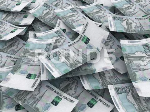 Russian roubles currency background Stock Photos