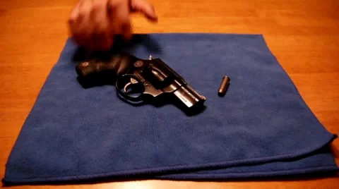 Russian roulette with black .38 special , Stock Video