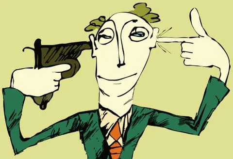 Russian roulette Illustrazione stock