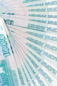 Russian ruble banknotes Stock Photos