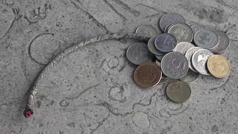 Russian ruble Falls and explodes Stock Footage 239694740
