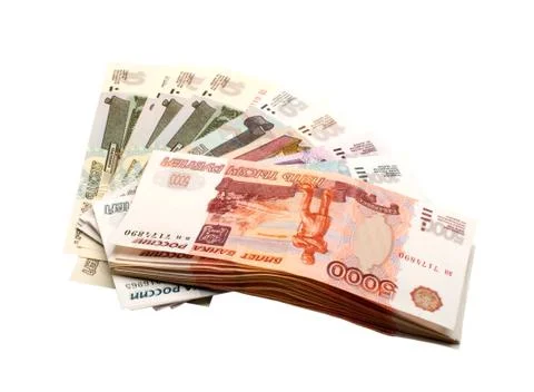 Russian rubles Stock Photos