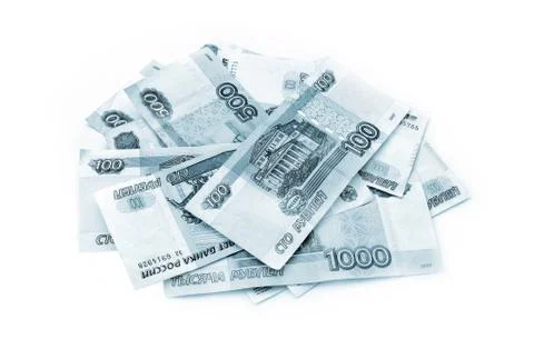 Russian rubles Stock Photos