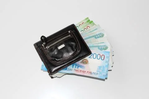 Russian rubles Stock Photos