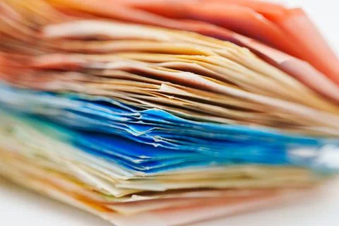 Russian rubles in a stack representing savings, debts, investment, and fina.. Stock-Fotos