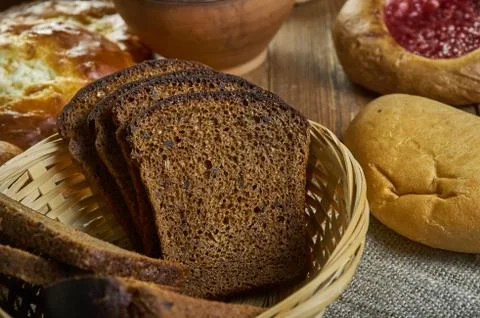 Russian Rye bread with cumin Stock Photos