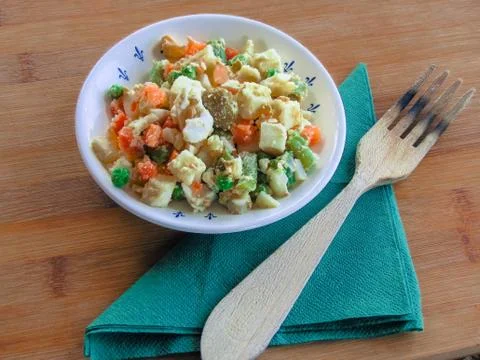 Russian salad. Foto stock