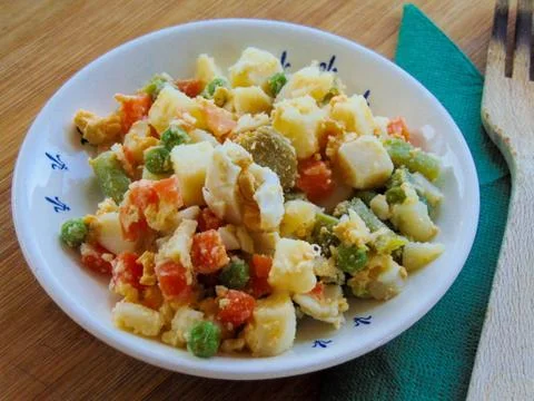 Russian salad. Stock Photos