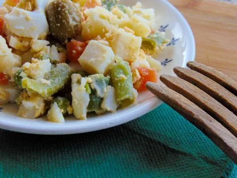 Russian salad. Foto stock