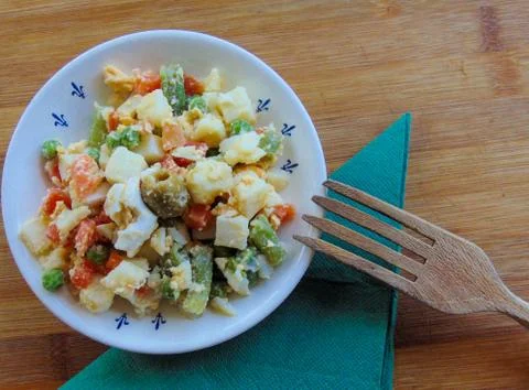 Russian salad. Foto stock
