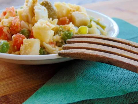 Russian salad. Stock-Fotos