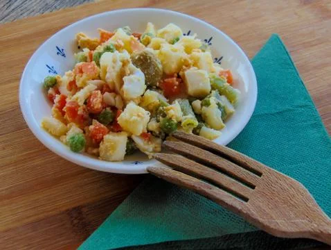 Russian salad. Stock Photos