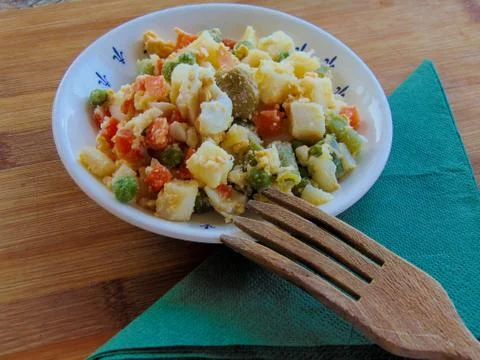Russian salad. Foto stock