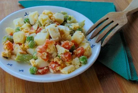 Russian salad. Foto stock