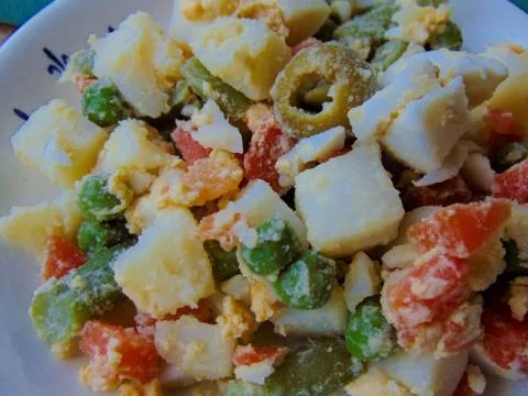 Russian salad. Foto stock