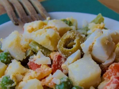 Russian salad. Stock-Fotos
