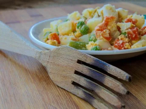 Russian salad. Foto stock