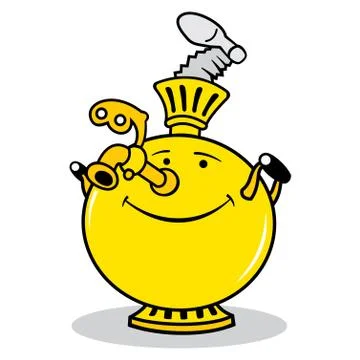 Russian samovar logo Stock Illustration