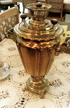 The russian samovar Stock Photos